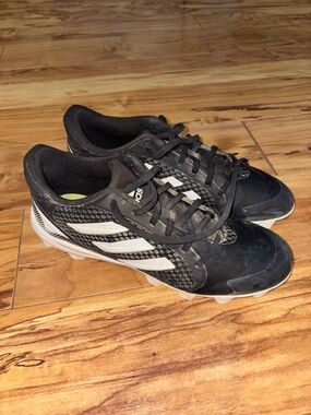 adidas Black and White Cleats with Molded Studs